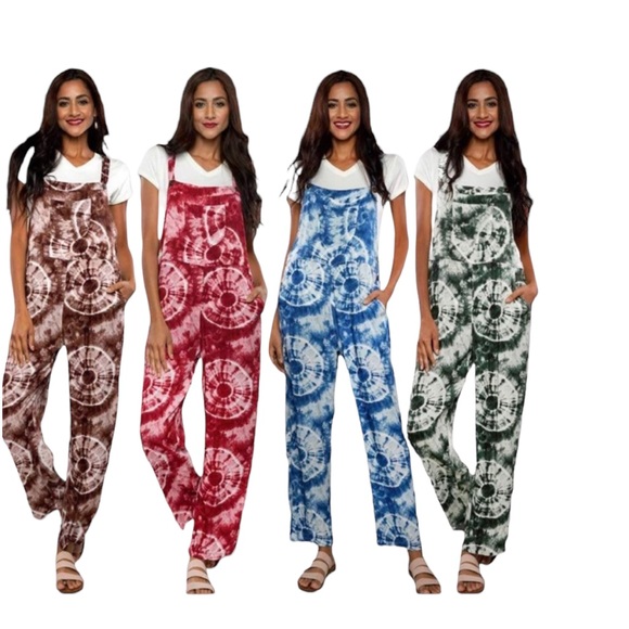 Sacred Threads Pants - NWT.  Funky Brown and White  Overalls.     Onesize.    CL/GR12.    222277/4